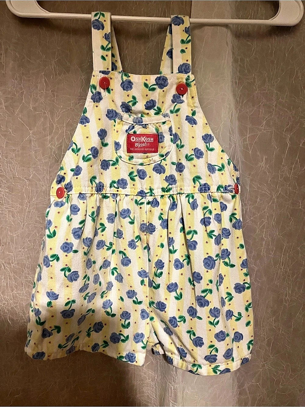 OshKosh B'gosh Vintage Floral Overalls Romper Floral Romper Baby 3T